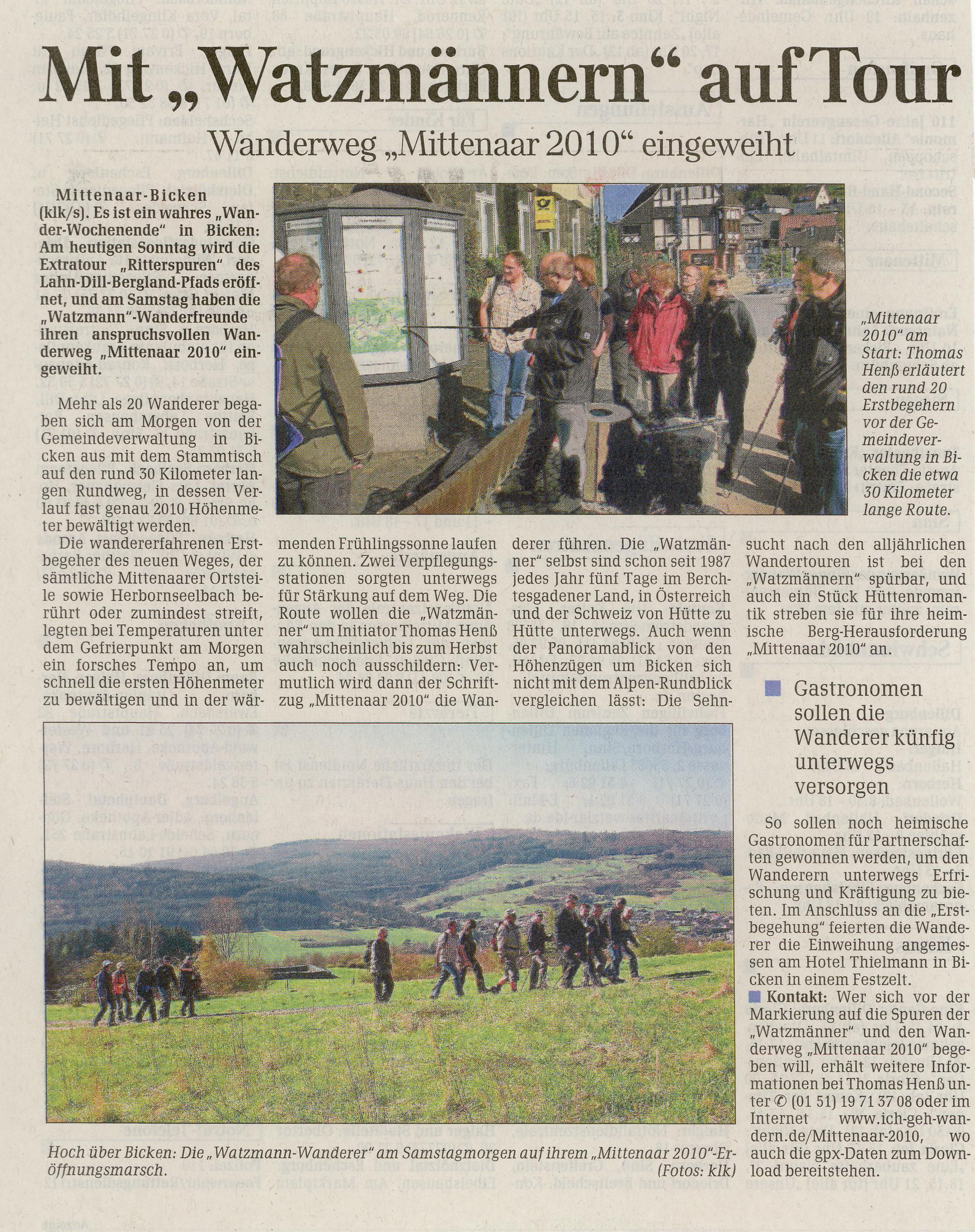 Mittenaar unterwegs